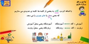 فارسی دوم ابتدایی، درس 13 : واژه سازی درس ایران زیبا