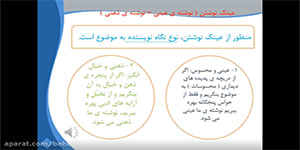 تدریس درس دوم نگارش دهم (عینک‌نوشتن)