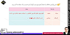 نگارش پنجم ابتدایی درس اوّل صفحه9