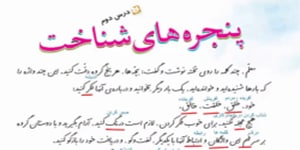 فارسی ششم ،درس دوم پنجره های شناخت
