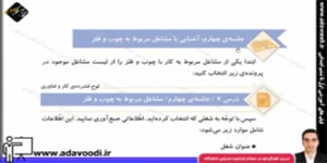 کار و فنّاوری ششم ابتدایی درس ششم جلسه ی چهارم آشنایی با مشاغل مربوط