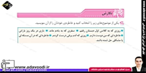 نگارش پنجم ابتدایی درس سوم صفحه21