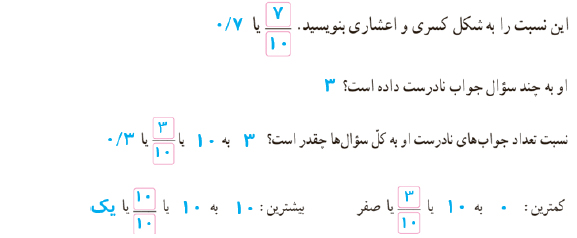 گام به گام فصل 6 تناسب و درصد ریاضی ششم مای درس