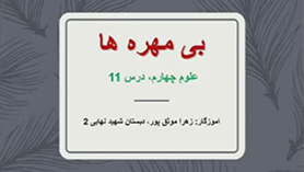 علوم چهارم ابتدایی فصل 11 : بی مهره ها