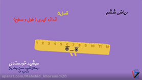 ریاضی ششم ابتدایی فصل 5 : اندازه گیری (طول و سطح)