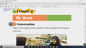زبان انگلیسی هشتم متوسطه اول درس 2 : My Week