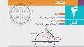 حسابان یازدهم متوسطه دوم  فصل 4 : مثلثات (رادیان)