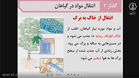 زیست شناسی دهم متوسطه دوم  فصل 6 : از یاخته تا گیاه زائد (انتقال مواد در گیاهان)