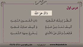 عربی دهم متوسطه دوم درس 1 : ذاک هو الله (ترجمه درس، بررسی لغت ها و حل تمرین ها)