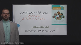 عربی دوازدهم انسانی متوسطه دوم درس 1 : من الأشعار المنسوبه إلی الإمام علی (ع) (قواعد)
