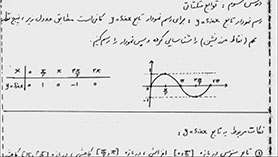 ریاضی یازدهم متوسطه دوم  فصل 4 : مثلثات (درس سوم - توابع مثلثاتی (تابع سینوس))