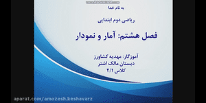 تدریس ریاضی دوم ابتدایی فصل 8 : آمار و نمودار